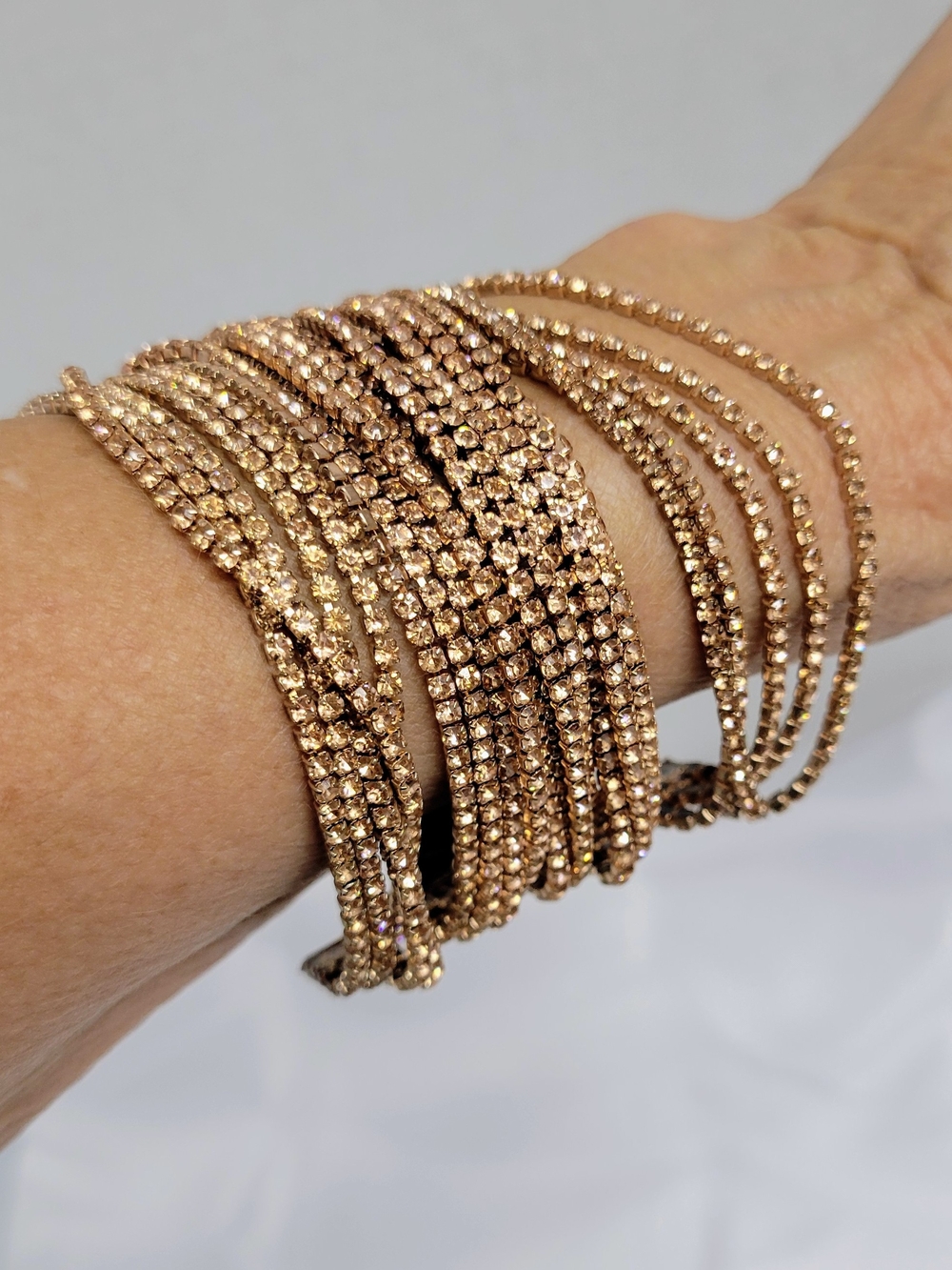 Rose Gold Crystal Wrap Bracelet